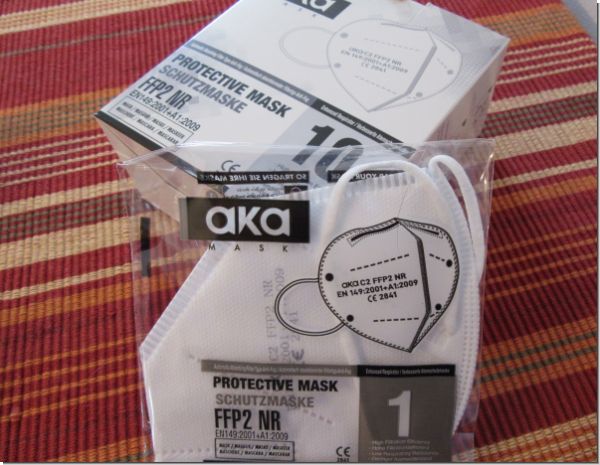 FFP2 Schutzmaske EN149:2001+A1:2009 CE 2841, Kartons a 10 Stück