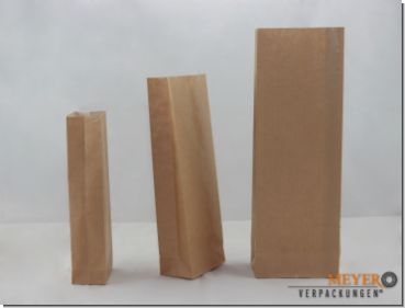 Flat Bottom Bag natural, 105x65x298 mm, carton with 1000 units