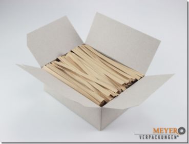 Paperclips for Bottom Bags, natural brown, Box with 1000 units