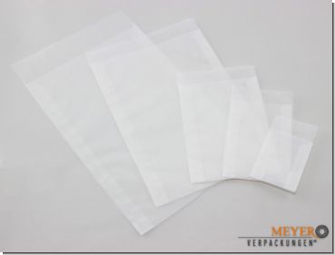 Glassine Flat Bag bleached 53 x 78 + 14 mm flap