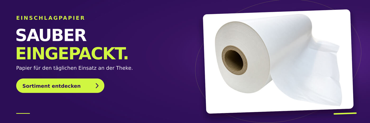 Papier für den täglichen Einsatz an der Theke.