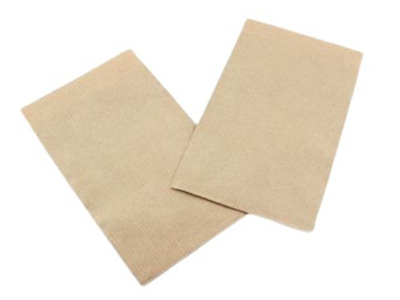 Flachbeutel Kraftpapier weiß & braun – Packbeutel