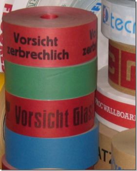 Gummed/Wet Tape white 60 mm x 200 running meters, full pallet = 300 rolls