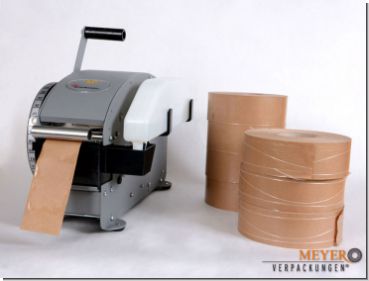 Gummed/Wet Tape brown 60 mm x 200 running meters, box with 12 rolls