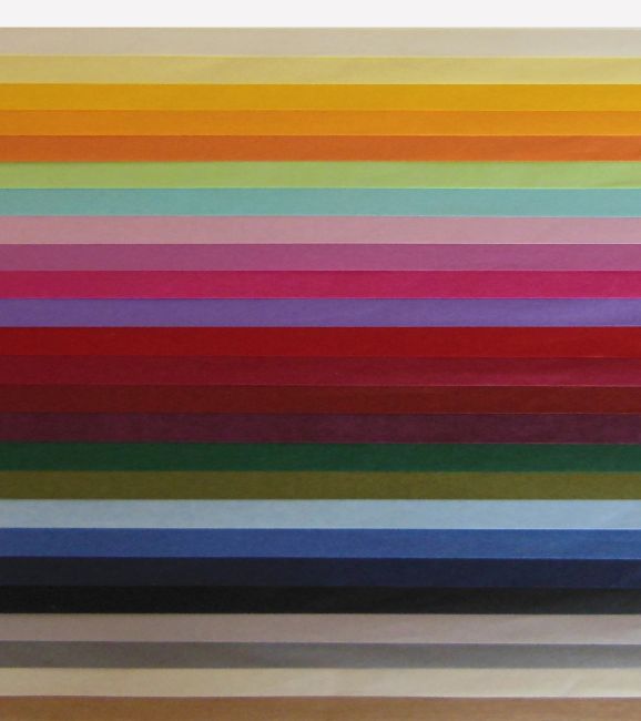 Seidenpapier farbig, einseitig glatt ca. 30 gr./qm, ca. 900 Bogen